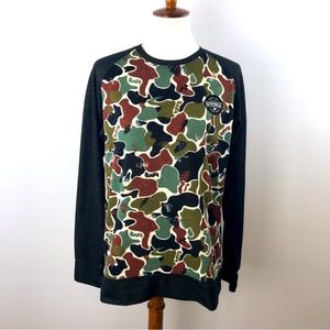 SAGA OUTERWEAR CO Saga-Tek Camo Crew Neck Pullover Long Sleeve Shirt